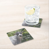 ハッピーバースデー古いヤギのパーティーのコースター スクエアペーパーコースター (インサイチュ)