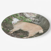 ハッピーバースデー可装ベビーヤギ ペーパープレート (アングル)