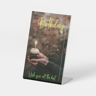 ハッピーバースデー台座標識 台座サイン