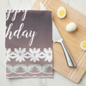 ハッピーバースデー台 キッチンタオル (四つ折り)