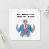 ハッピーバースデー司祭 カード (正面/裏面インサイチュ)