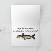 ハッピーバースデー名のカスタマイズ可能なナマズ カード (内部)