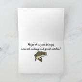 ハッピーバースデー名カスタマイズ可能なビッグマウスベース カード (内部)