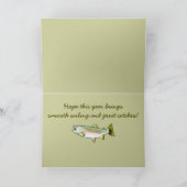 ハッピーバースデー名カスタマイズ可能な虹の鱒 カード (内部)