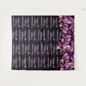 ハッピーバースデー名コラージュの写真の背景 タペストリー (正面(横))