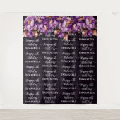 ハッピーバースデー名コラージュの写真の背景 タペストリー (正面)