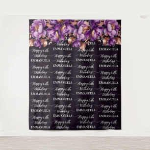 ハッピーバースデー名コラージュの写真の背景 タペストリー