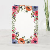 ハッピーバースデー名サマーフラワーズポピーフローラ カード (裏面)