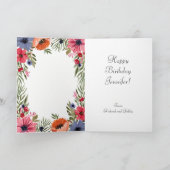 ハッピーバースデー名サマーフラワーズポピーフローラ カード (内部)