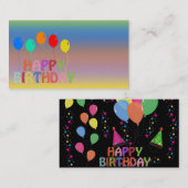 ハッピーバースデー名刺 名刺 (正面/裏面)