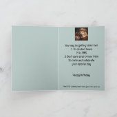 ハッピーバースデー名前をカスタムするおもしろいの古いバージョン カード (内部)