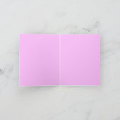 ハッピーバースデー名前をカスタムするブライトピンクフラワーズ カード (内部)