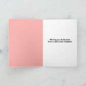 ハッピーバースデー名前をカスタムするマスク内の顔子犬 シーズンカード (内部)