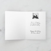 ハッピーバースデー名前をカスタムするヴィンテージシカ カード (内部)