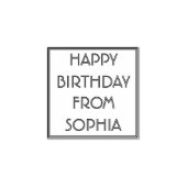 ハッピーバースデー名前をカスタムする ラバースタンプ (インプリント)