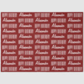 ハッピーバースデー名赤ティッシュペーパー 薄葉紙 (正面)