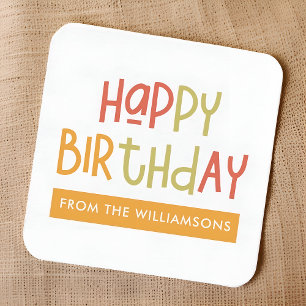 ハッピーバースデー名門私立校風のよくはしゃぐおもしろい家族の挨拶 ノートカード