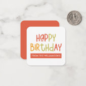 ハッピーバースデー名門私立校風のよくはしゃぐおもしろい家族の挨拶 ノートカード (正面/裏面インサイチュ)