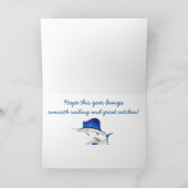 ハッピーバースデー名Sailfishでカスタマイズ可能 カード (内部)