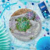 ハッピーバースデー吸汁液オン流木 ペーパープレート (パーティー)