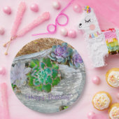 ハッピーバースデー吸汁液オン流木 ペーパープレート (パーティー)