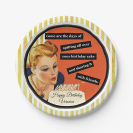 ハッピーバースデー吹アウトキャンドルヴィンテージおもしろい ペーパープレート