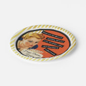 ハッピーバースデー吹アウトキャンドルヴィンテージおもしろい ペーパープレート (アングル)