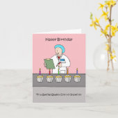 ハッピーバースデー品質管理インスペクタ カード (黄色い花)