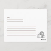 ハッピーバースデー図解入りの、写真付きのカード ポストカード (裏面)