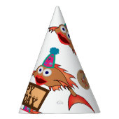 ハッピーバースデー型帽子付き魚 パーティーハット (右)