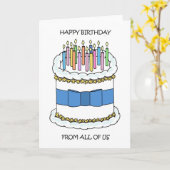 ハッピーバースデー型枠ザグループオールオブアメリカ カード (黄色い花)