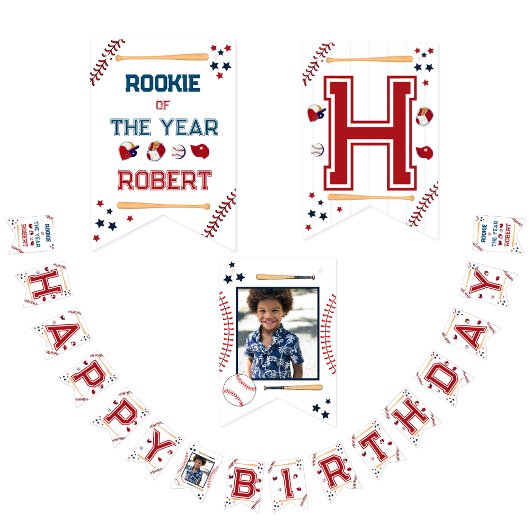 ハッピーバースデー基壇 バンティングフラッグ