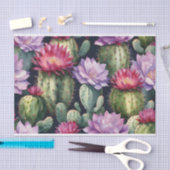 ハッピーバースデー多肉植物、サボテンの花 薄葉紙 (クラフト)