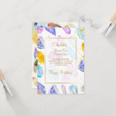 ハッピーバースデー大切宝石の結晶 カード (正面/裏面インサイチュ)