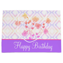 ハッピーバースデー大型紙トートスタイル ラージペーパーバッグ