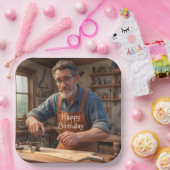 ハッピーバースデー大工 ペーパープレート (パーティー)