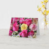 ハッピーバースデー大文字 カード (黄色い花)