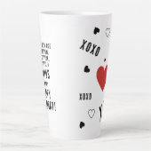 ハッピーバースデー天才皮肉おもしろい カフェラテマグ (正面)