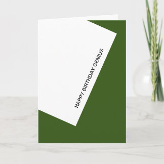 ハッピーバースデー天才 カード