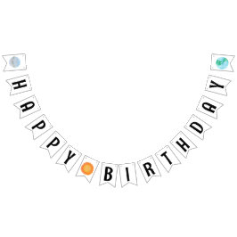 ハッピーバースデー太陽と惑星のバンティング バンティングフラッグ