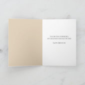 ハッピーバースデー夫ゴルフバッグ誕生日カード カード (内部)