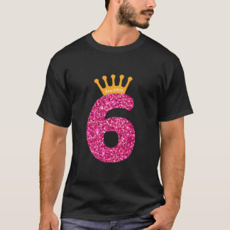 ハッピーバースデー女子6位パーティー6歳Bday Tシャツ