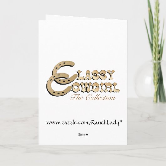 ハッピーバースデー女性のカーボーイカスタマイズ カード (裏面)