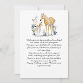 ハッピーバースデー女性のカーボーイ馬好き誕生日 | カード (裏面)