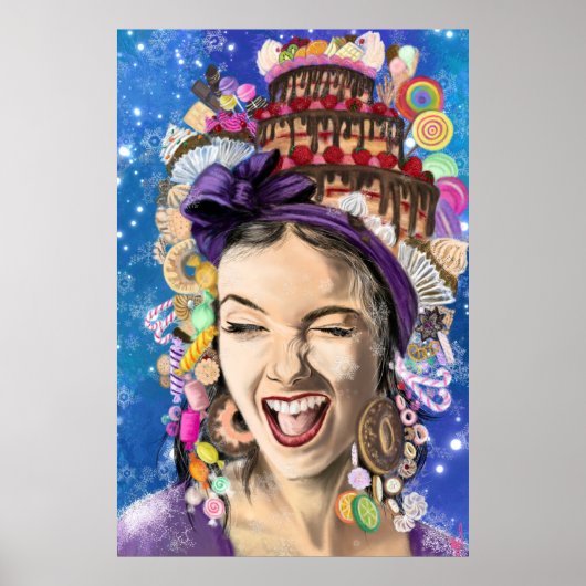 ハッピーバースデー女性ポスター ポスター (正面)