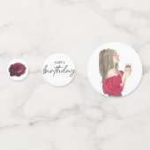 ハッピーバースデー女 コンフェッティ (正面)