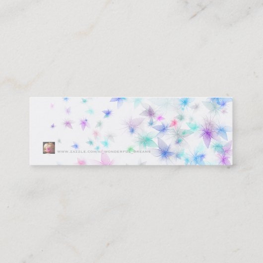 ハッピーバースデー妖精01背景 スキニー名刺 (裏面)