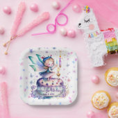 ハッピーバースデー妖精01 ペーパープレート (パーティー)