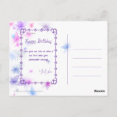 ハッピーバースデー妖精01 ポストカード (裏面)