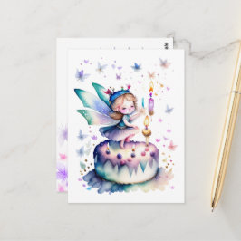 ハッピーバースデー妖精01 ポストカード